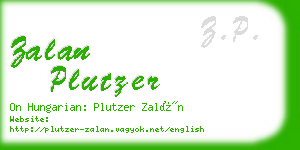 zalan plutzer business card